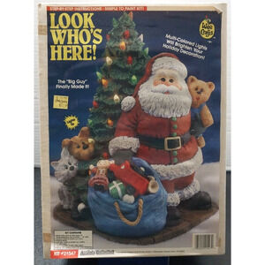 Vintage Wee Crafts Look Who's Here! #21547 LIGHTED Christmas Ready to Paint NEW